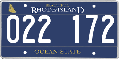 RI license plate 022172