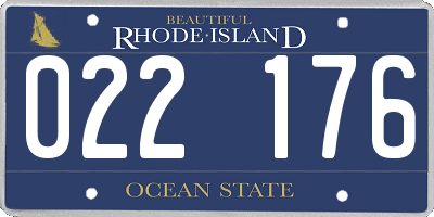 RI license plate 022176