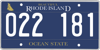 RI license plate 022181