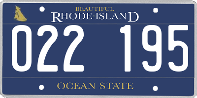 RI license plate 022195