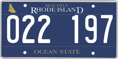 RI license plate 022197