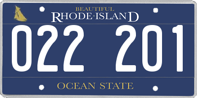 RI license plate 022201