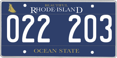 RI license plate 022203