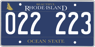 RI license plate 022223