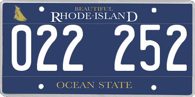 RI license plate 022252