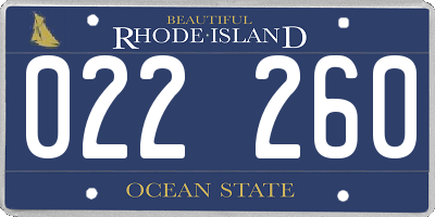 RI license plate 022260