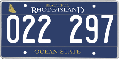 RI license plate 022297