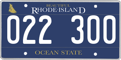 RI license plate 022300