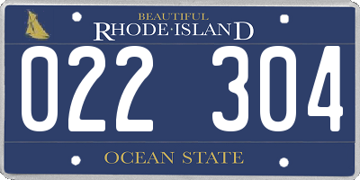 RI license plate 022304
