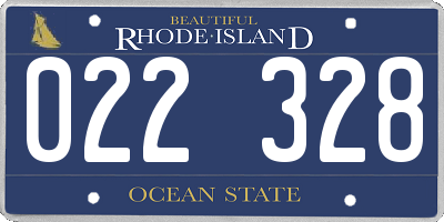 RI license plate 022328