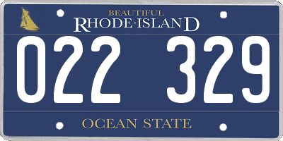 RI license plate 022329