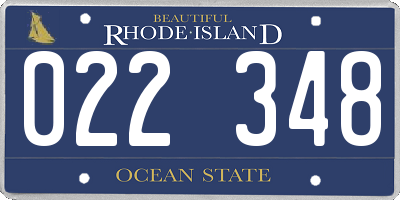 RI license plate 022348