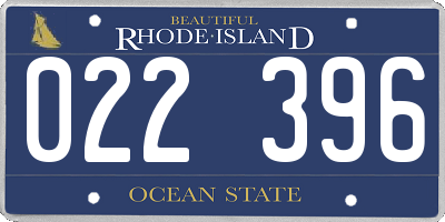 RI license plate 022396