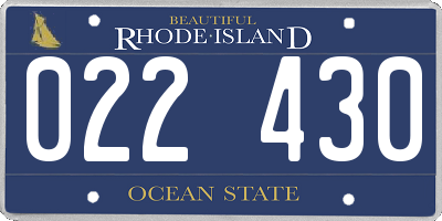 RI license plate 022430