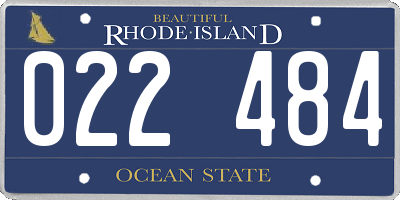 RI license plate 022484