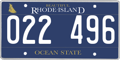 RI license plate 022496