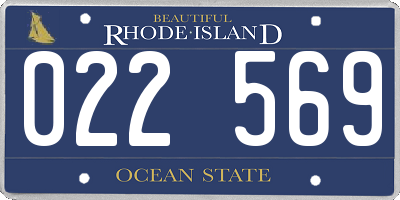 RI license plate 022569