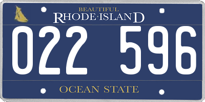 RI license plate 022596