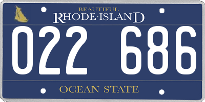 RI license plate 022686