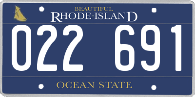 RI license plate 022691