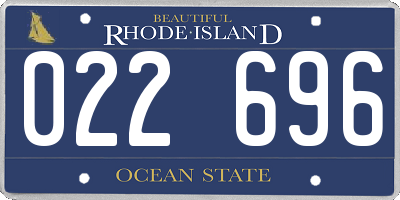 RI license plate 022696