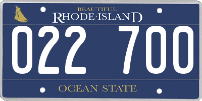 RI license plate 022700