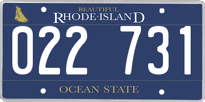 RI license plate 022731