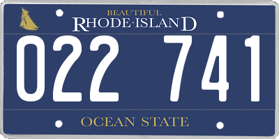 RI license plate 022741