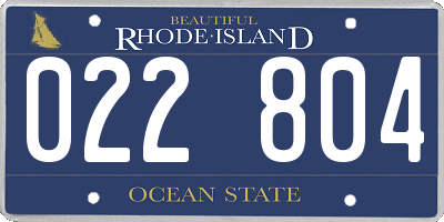 RI license plate 022804