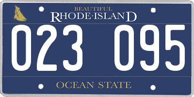 RI license plate 023095