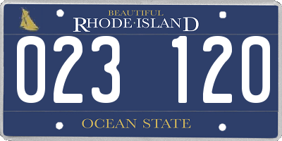 RI license plate 023120