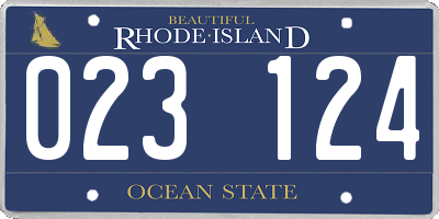 RI license plate 023124