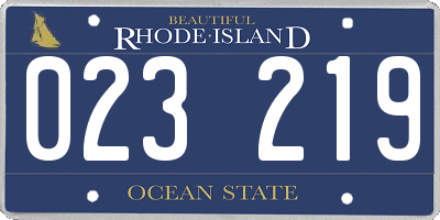 RI license plate 023219