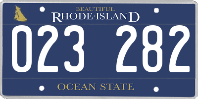 RI license plate 023282