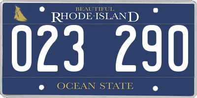 RI license plate 023290