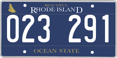 RI license plate 023291