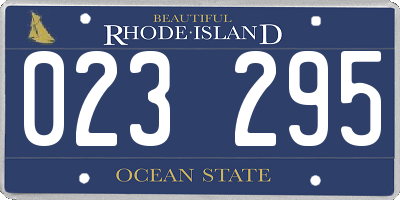 RI license plate 023295