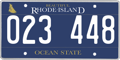 RI license plate 023448