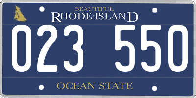 RI license plate 023550