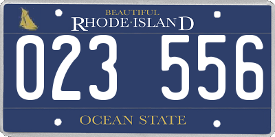 RI license plate 023556