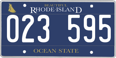 RI license plate 023595