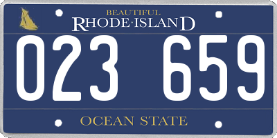 RI license plate 023659