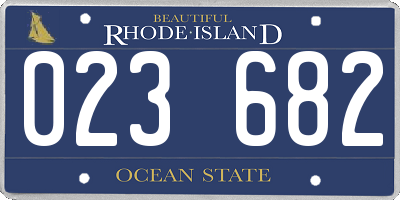 RI license plate 023682