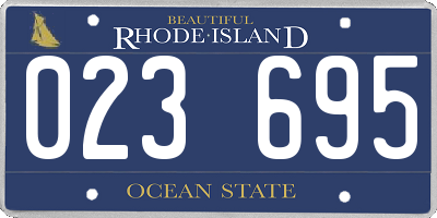 RI license plate 023695