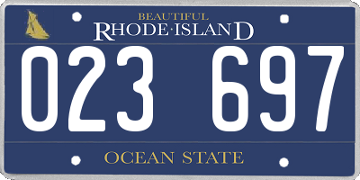 RI license plate 023697