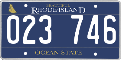 RI license plate 023746