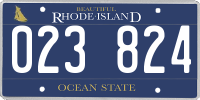 RI license plate 023824