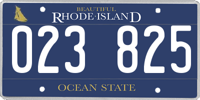 RI license plate 023825