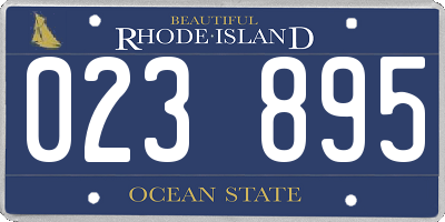 RI license plate 023895
