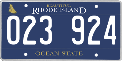 RI license plate 023924